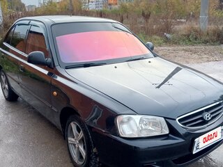 2006 Hyundai Accent ТагАЗ II, чёрный, 350000 рублей, вид 3