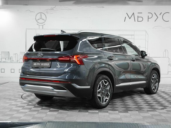 2021 Hyundai Santa Fe IV Рестайлинг, синий, 3589000 рублей - вид 6