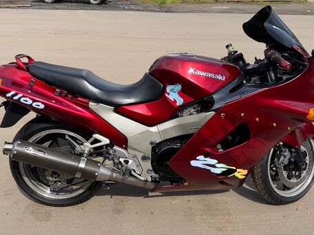 2001 Kawasaki ZZR 1100, пурпурный, 299000 рублей, вид 3