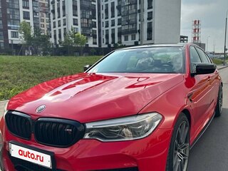 2017 BMW 5 серии 540i xDrive VII (G30/G31/G38), красный, 4950000 рублей, вид 3
