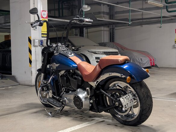 2012 Harley-Davidson Fat Boy, синий, 1280000 рублей - вид 6