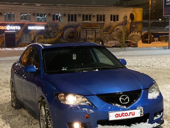 2006 Mazda 3 I (BK) Рестайлинг, синий, 465000 рублей - вид 1