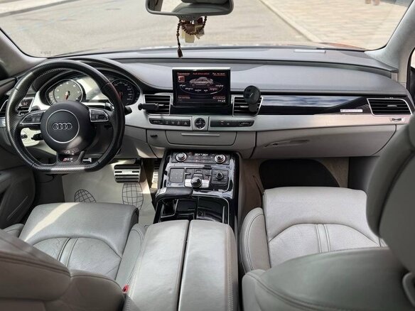 2013 Audi A8 Long III (D4), синий, 2300000 рублей - вид 12
