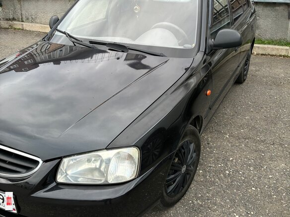2011 Hyundai Accent ТагАЗ II, чёрный, 420000 рублей