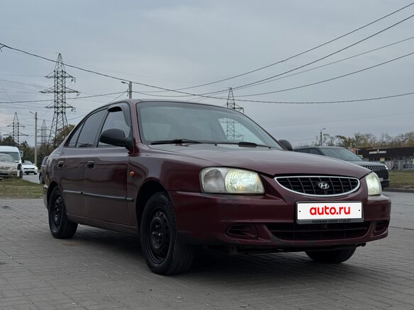 2011 Hyundai Accent ТагАЗ II, пурпурный, 430000 рублей