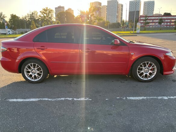 2007 Mazda 6 I (GG) Рестайлинг, красный, 525000 рублей - вид 3