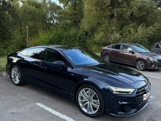 2018 Audi A7 55 TFSI II (4K), синий, 4500000 рублей, вид 3