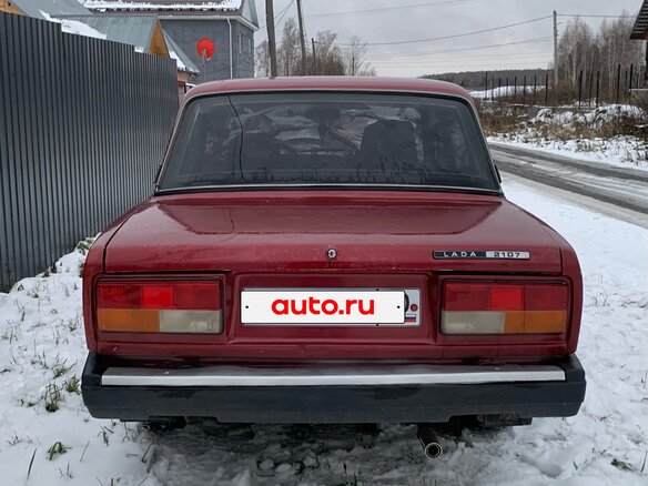 2007 Lada (ВАЗ) 2107, красный, 155000 рублей - вид 4