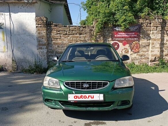 2007 Hyundai Accent ТагАЗ II, зелёный, 325000 рублей