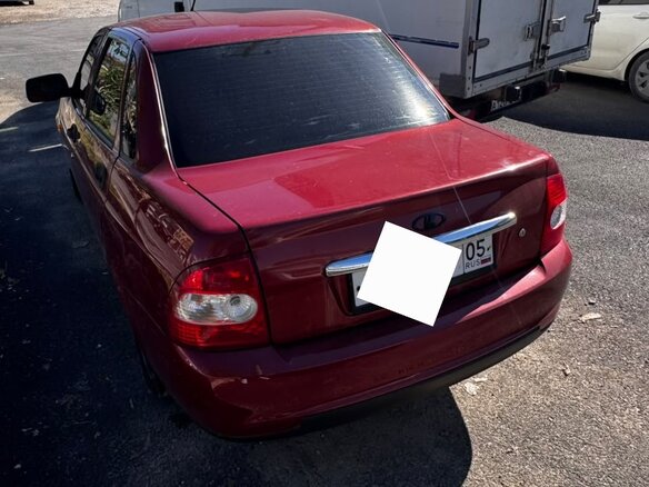 2007 Lada (ВАЗ) Priora I, красный, 110000 рублей - вид 6