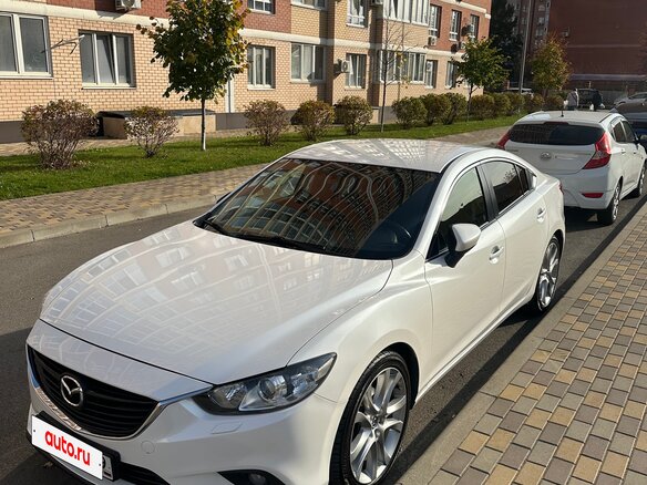2015 Mazda 6 III (GJ) Рестайлинг, белый, 1750000 рублей - вид 3