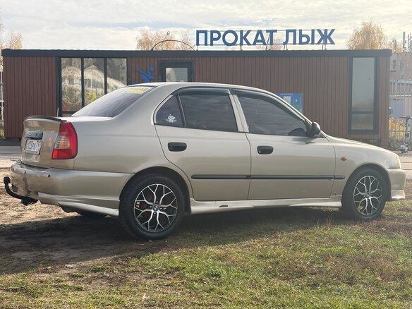 2004 Hyundai Accent ТагАЗ II, бежевый, 354000 рублей - вид 6