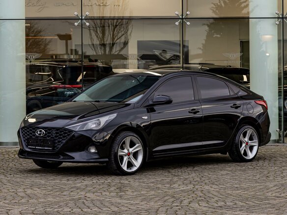 2021 Hyundai Solaris II Рестайлинг, чёрный, 1435000 рублей
