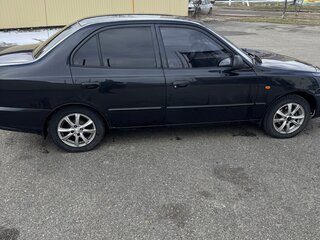 2006 Hyundai Accent ТагАЗ II, чёрный, 350000 рублей, вид 3