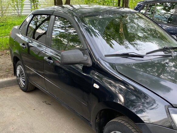 2012 Lada (ВАЗ) Granta I, чёрный, 200000 рублей - вид 4