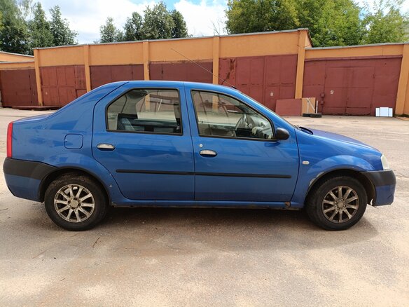 2007 Renault Logan I, синий, 220000 рублей - вид 3