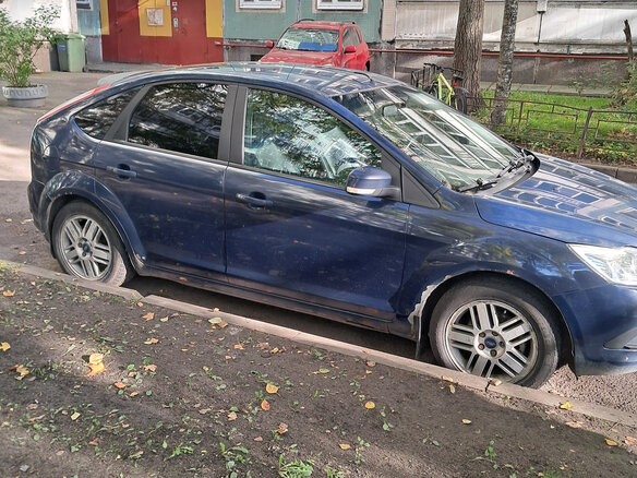 2008 Ford Focus II Рестайлинг, синий - вид 1
