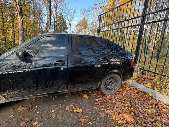 2012 Lada (ВАЗ) Priora I, чёрный - вид 3