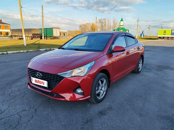 2021 Hyundai Solaris II Рестайлинг, красный, 1145000 рублей - вид 1
