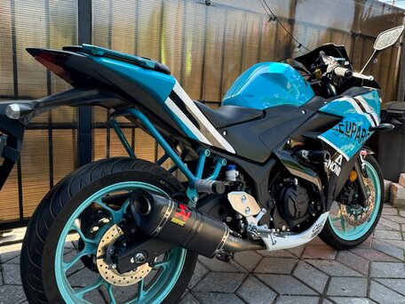 2015 Yamaha YZF-R3, голубой, 550000 рублей, вид 2