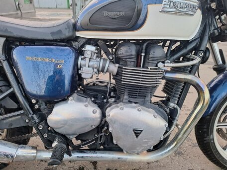 2012 Triumph Bonneville T100, синий, 500000 рублей, вид 3