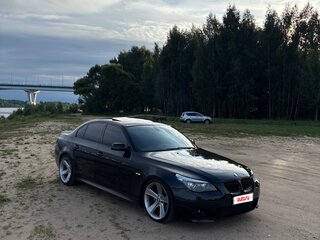 2008 BMW 5 серии 525i V (E60/E61) Рестайлинг, чёрный, 1850000 рублей, вид 5