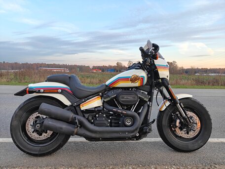 2019 Harley-Davidson Fat Bob, белый, 1500000 рублей, вид 2