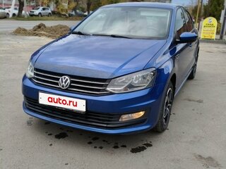 2018 Volkswagen Polo V Рестайлинг, синий, 850000 рублей, вид 2