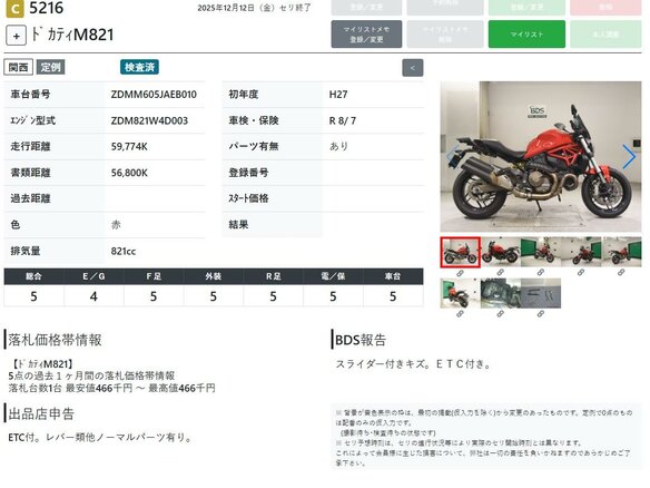 2015 Ducati Monster 821, красный, 549000 рублей - вид 10