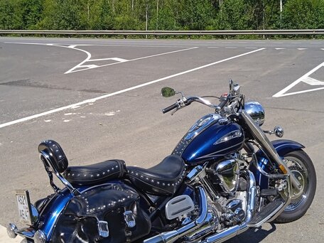 2008 Yamaha XV 1700 Road Star, синий, 710000 рублей, вид 5