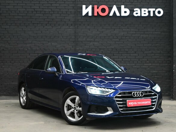 2021 Audi A4 35 TFSI V (B9) Рестайлинг, синий, 3380000 рублей - вид 3
