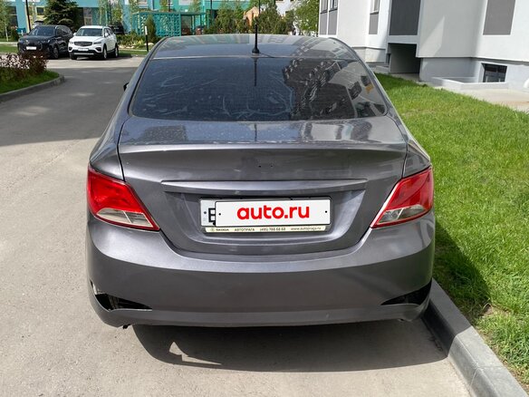 2016 Hyundai Solaris I Рестайлинг, серый, 600000 рублей - вид 2