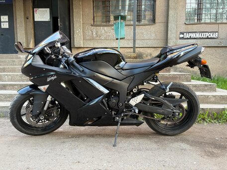 2008 Kawasaki ZX-6 Ninja, чёрный, 510000 рублей, вид 3