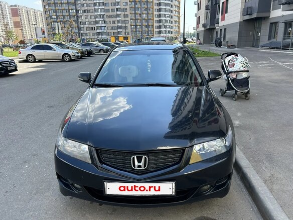 2007 Honda Accord VII Рестайлинг, чёрный - вид 1