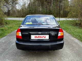 2008 Hyundai Accent ТагАЗ II, чёрный, 330000 рублей, вид 3