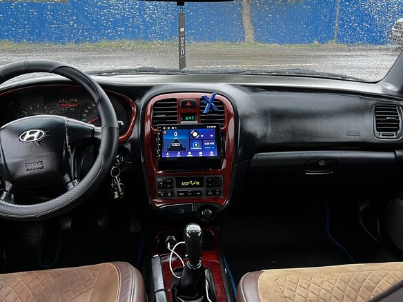 2007 Hyundai Sonata ТагАЗ IV (EF) Рестайлинг, синий - вид 14