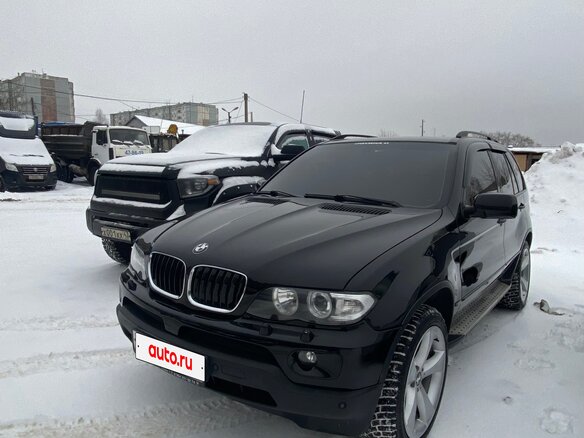 2004 BMW X5 4.4i I (E53) Рестайлинг, чёрный, 1500000 рублей - вид 1