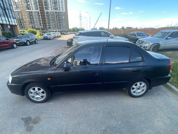 2007 Hyundai Accent ТагАЗ II, чёрный - вид 5