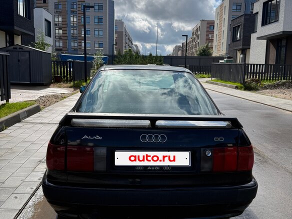 1992 Audi 80 V (B4), чёрный, 350000 рублей - вид 1