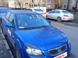 2010 Kia Rio II Рестайлинг, синий, 450000 рублей, вид 2