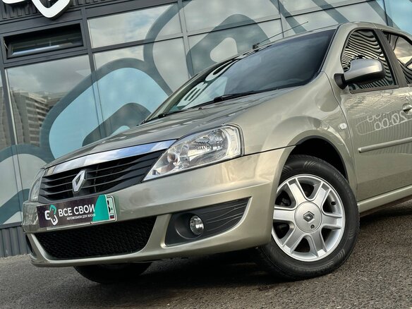 2013 Renault Logan I Рестайлинг, бежевый, 650000 рублей - вид 9