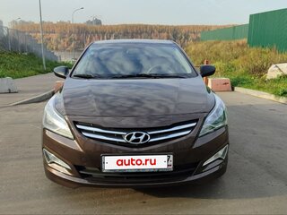 2014 Hyundai Solaris I Рестайлинг, коричневый, 790000 рублей, вид 3