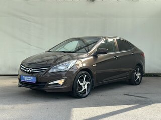 2016 Hyundai Solaris I Рестайлинг, коричневый, 990000 рублей, вид 1