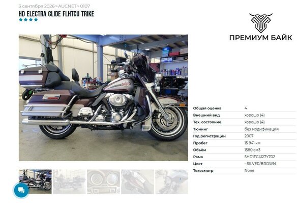 2007 Harley-Davidson Electra Glide, коричневый, 925000 рублей - вид 5