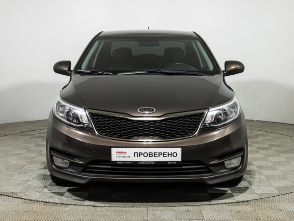 2015 Kia Rio III Рестайлинг, коричневый, 849585 рублей - вид 1