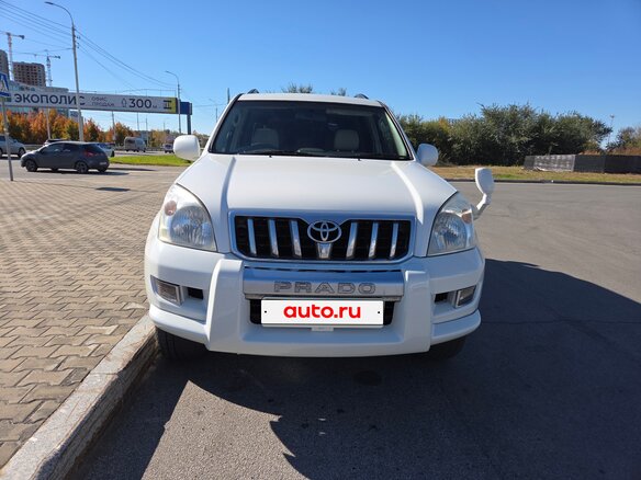2002 Toyota Land Cruiser Prado 120 Series, белый, 2250000 рублей