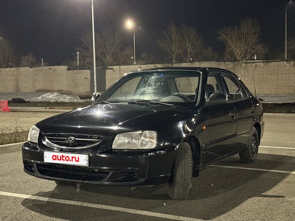 2011 Hyundai Accent ТагАЗ II, чёрный, 375000 рублей