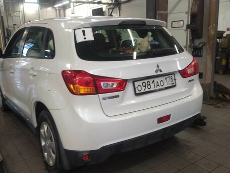 2014 Mitsubishi ASX I Рестайлинг, белый, 1197000 рублей, вид 4