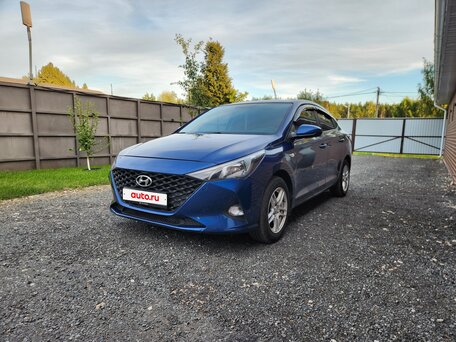 2021 Hyundai Solaris II Рестайлинг, синий, 1300000 рублей, вид 1