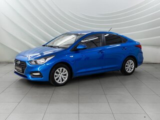 2018 Hyundai Solaris II, синий, 1128000 рублей, вид 3